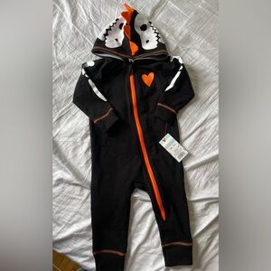Cat & Jack baby dinosaur bones Halloween one piece size 12 months